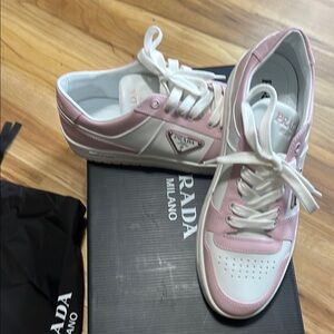Prada Pink and White Women's Sneakers